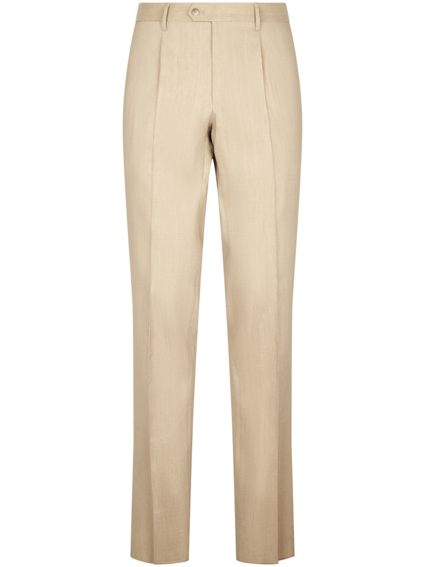 Tagliatore Beige Tailored Jacket With Two-Button Front