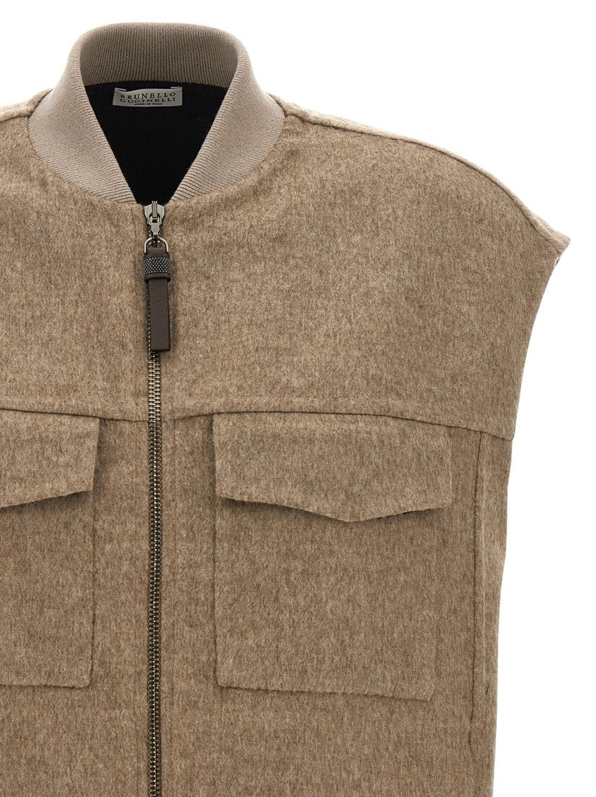 Brunello Cucinelli Shiny Zipper Pull' Vest
