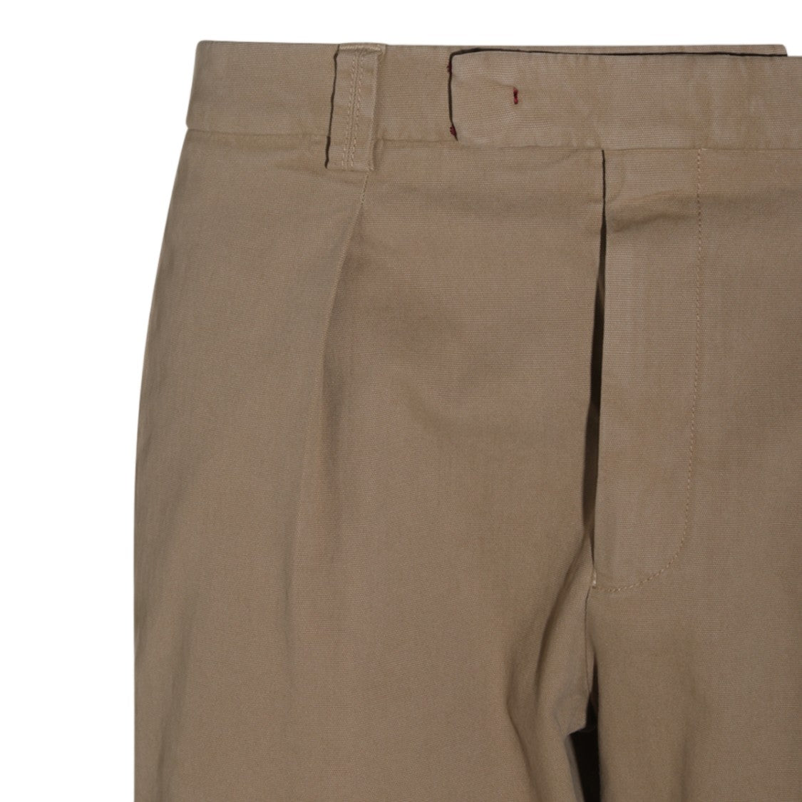 Incotex Brown Pleated Cuffed Chino Trousers