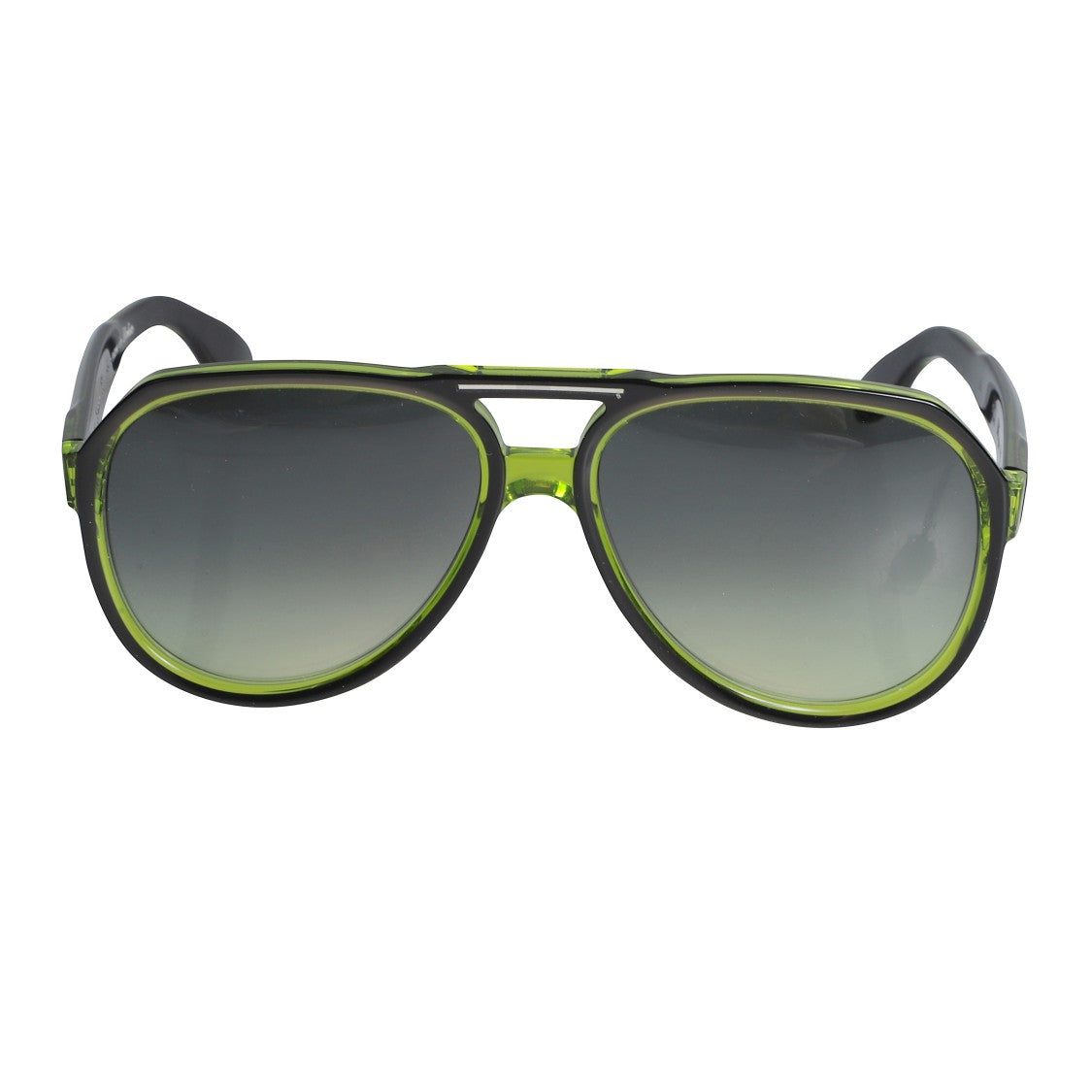 Kador Big Pilot Translucent Green Aviator Sunglasses With Gradient Lenses