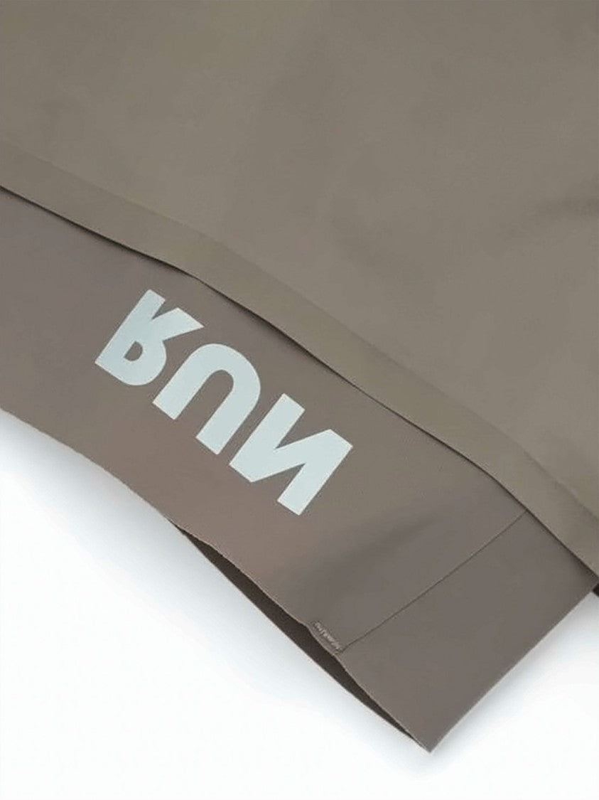 Satisfy Dual-Layer Brown Shorts With Reflective Detailing