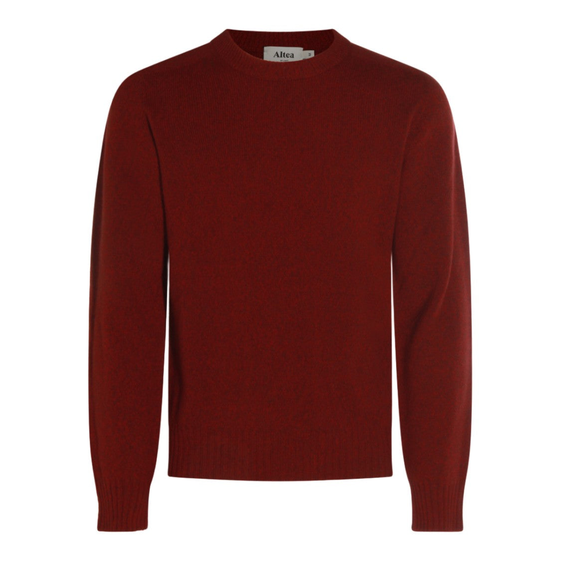 Altea Classic Crew Neck Sweater In Rich Brown