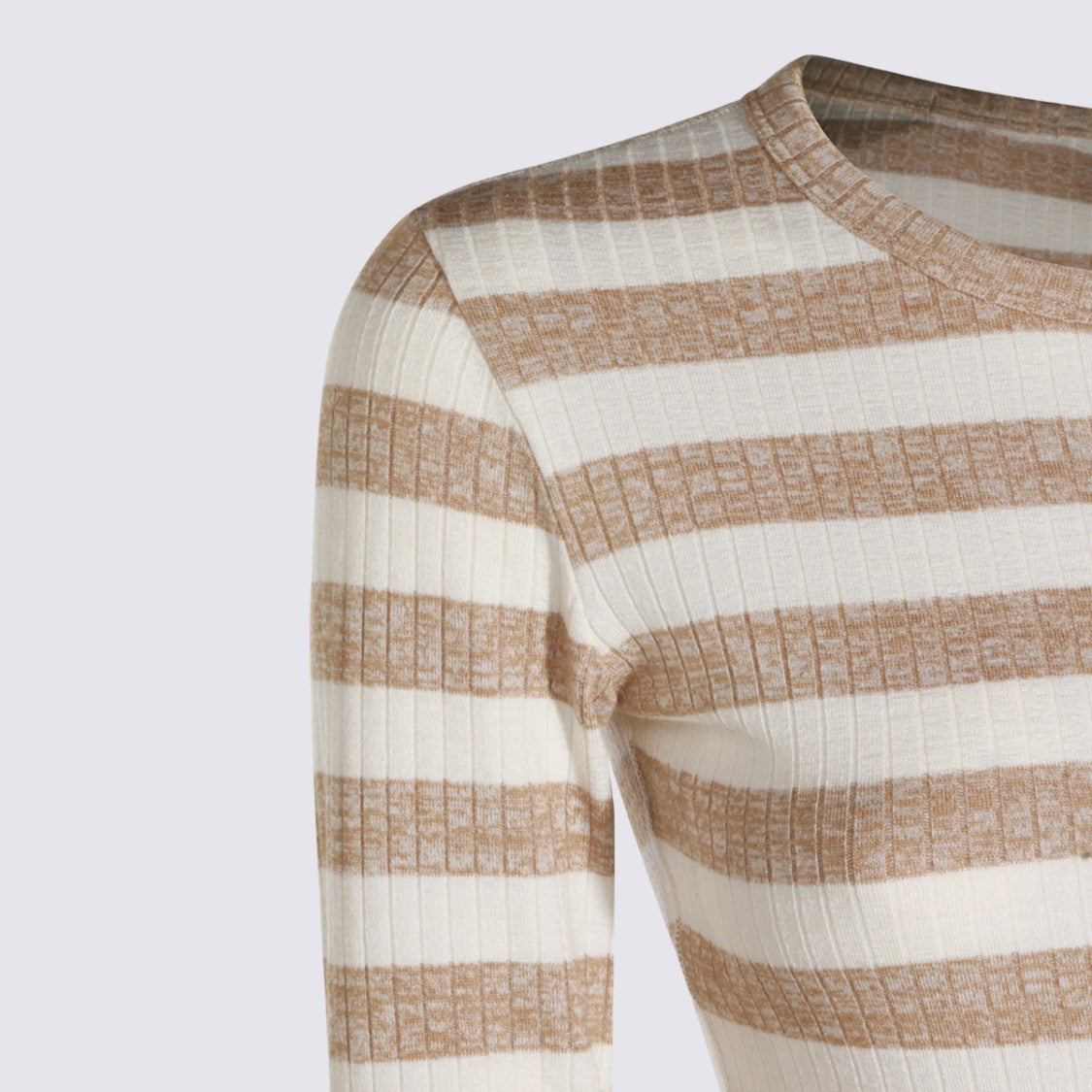 Rag & Bone Fitted Striped Sweater With Textured Ribbing