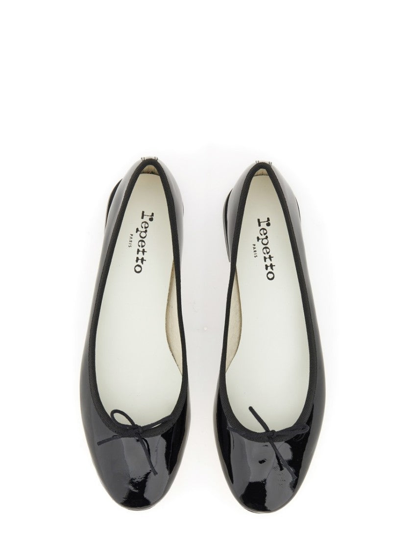 Repetto Patent Leather Ballerina Flats With Bow Detail