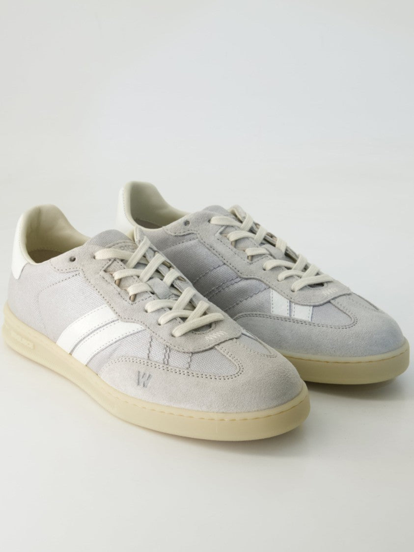 Woolrich Grey Double U.T Camoscio Suede Sneakers