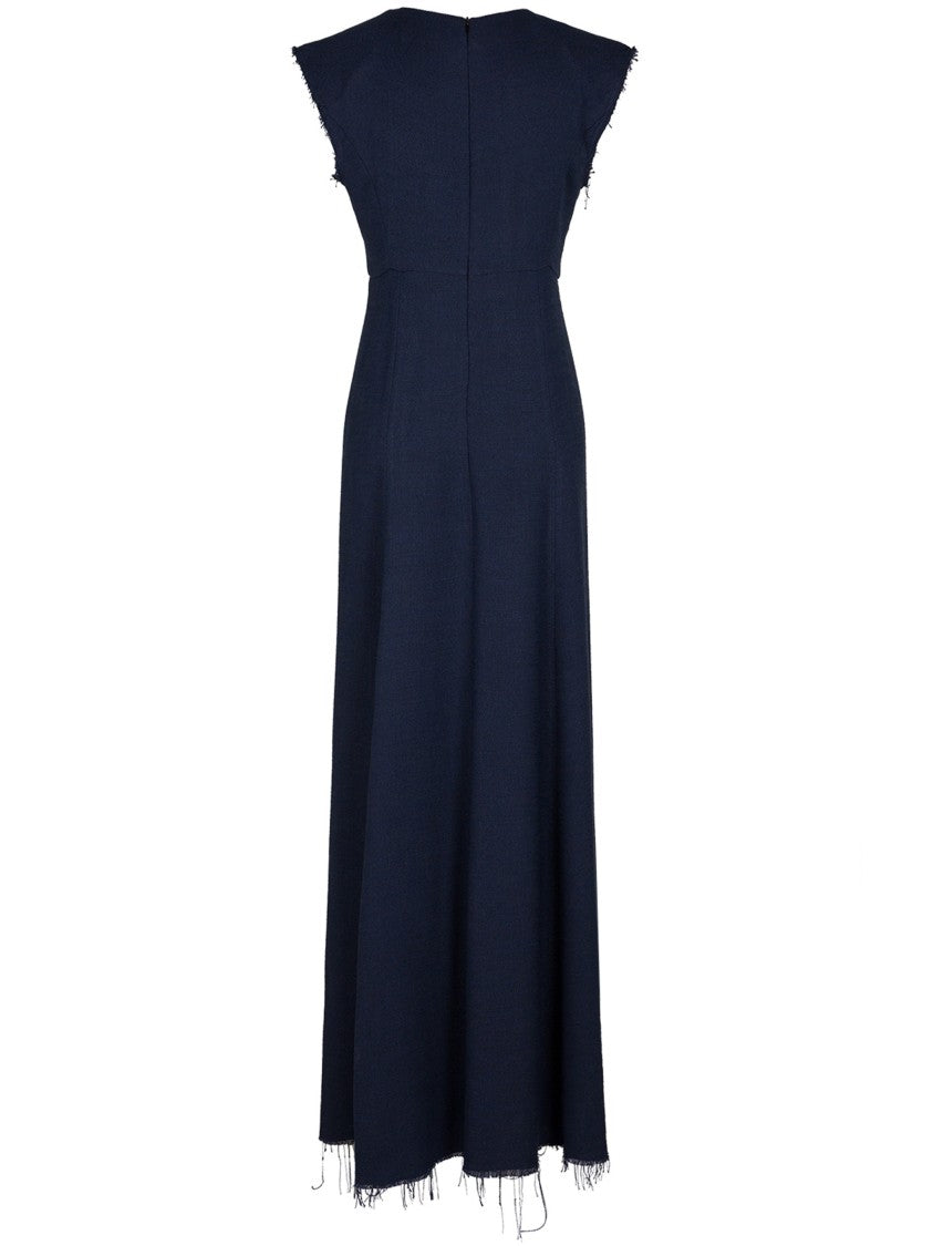 Seafarer Black Abito Breeze Frayed Long Dress