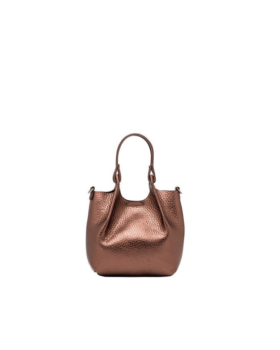 Gianni Chiarini Moon Dua Pebble Grain Leather Tote Bag