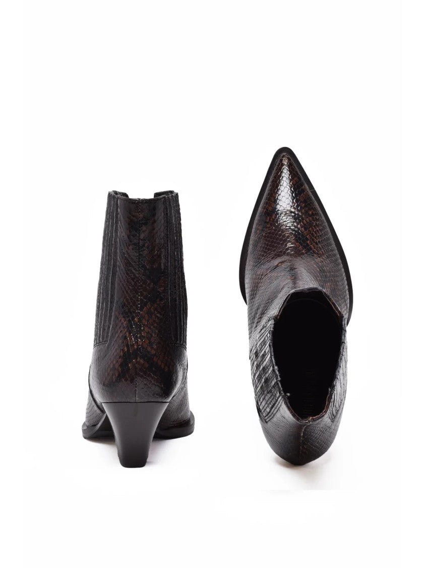 Guglielmo Rotta Brown Leather Texan Ankle Boots