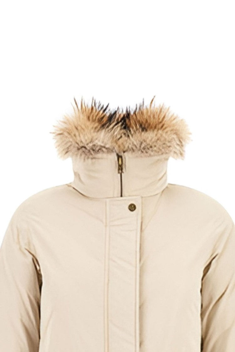Woolrich High Collar Jacket With Detachable Fur Trim