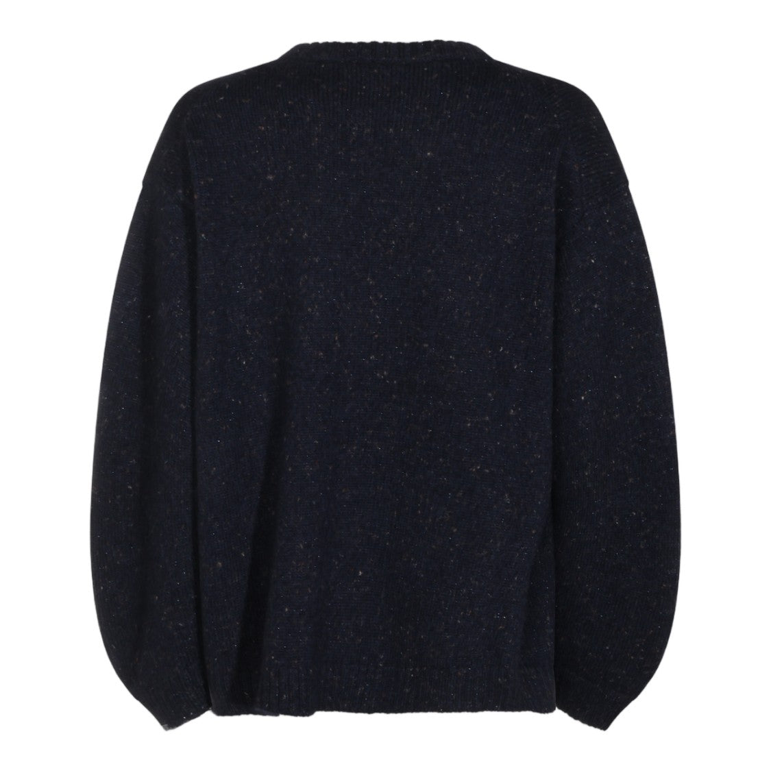Fabiana Filippi Textured Knit Sweater With Ballooned Sleeves And Crew Neckline