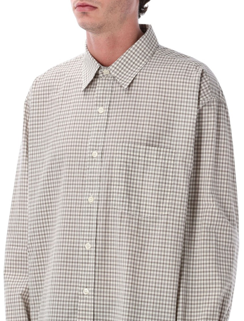 Mfpen Executive Relaxed Fit Checked Poplin Shirt
