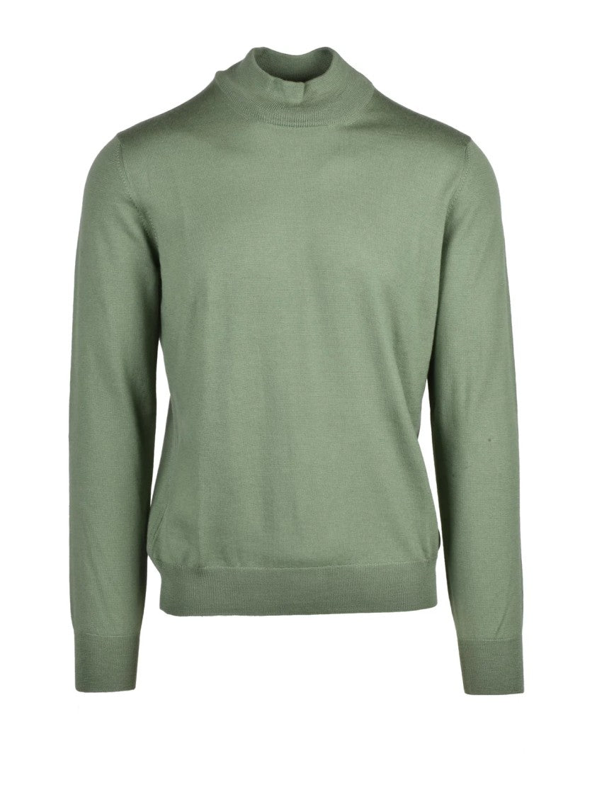 Gran Sasso Lightweight Turtleneck Sweater In Apple Green