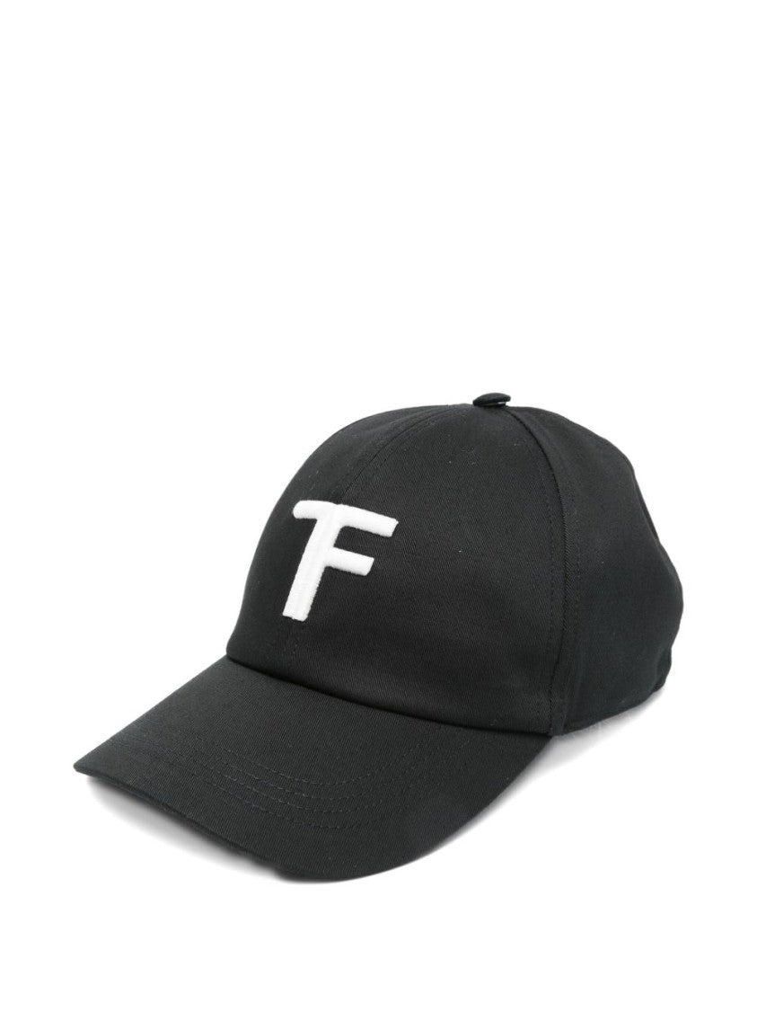 Tom Ford Black Six-Panel Hat With Embroidered Logo