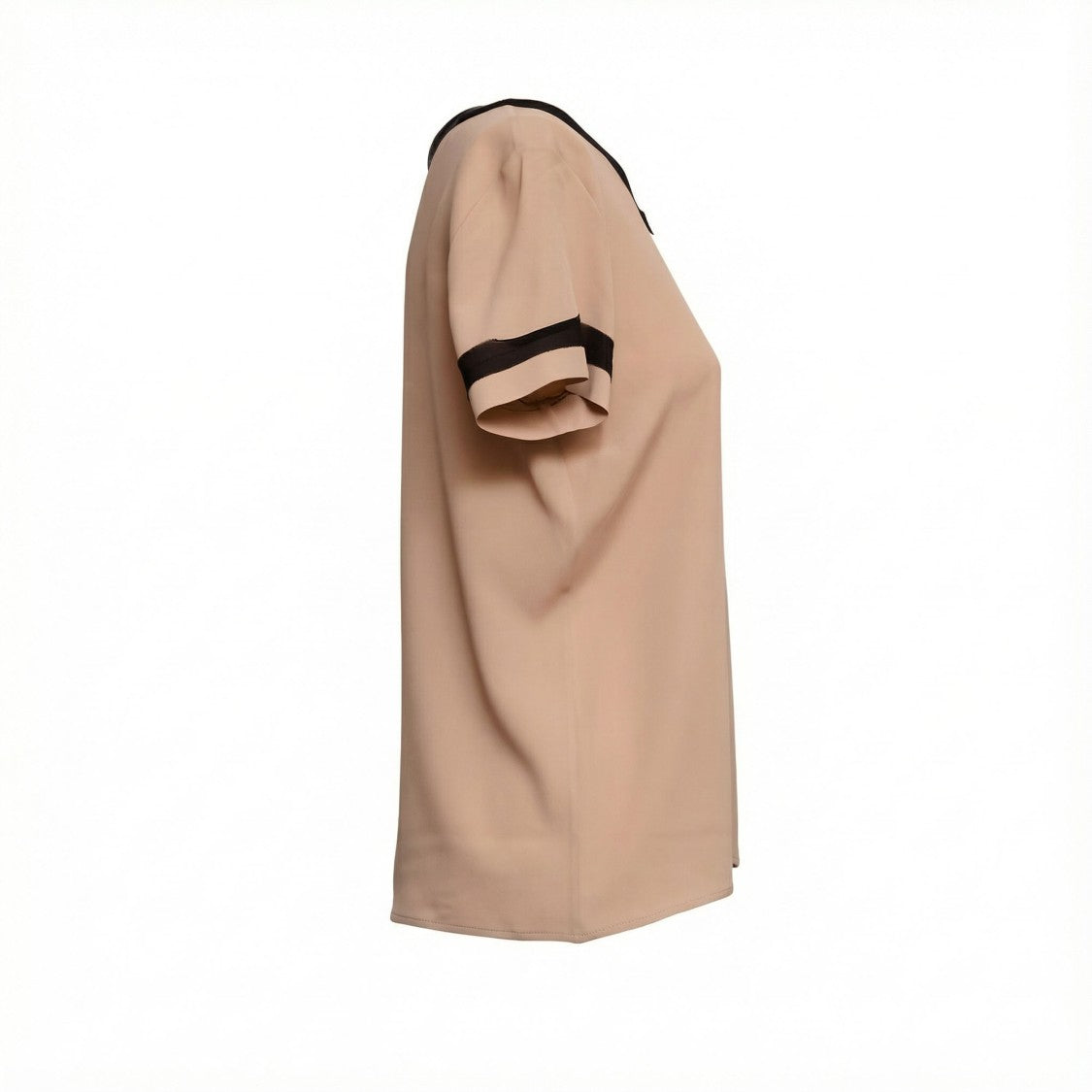N°21 Short-Sleeve Blouse With Black Trims