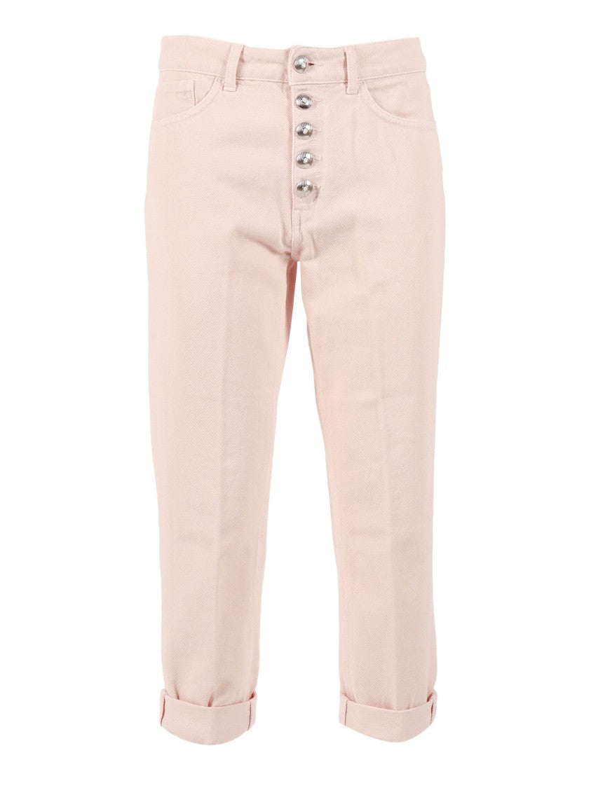 Dondup High Waisted Cropped Straight-Leg Pants