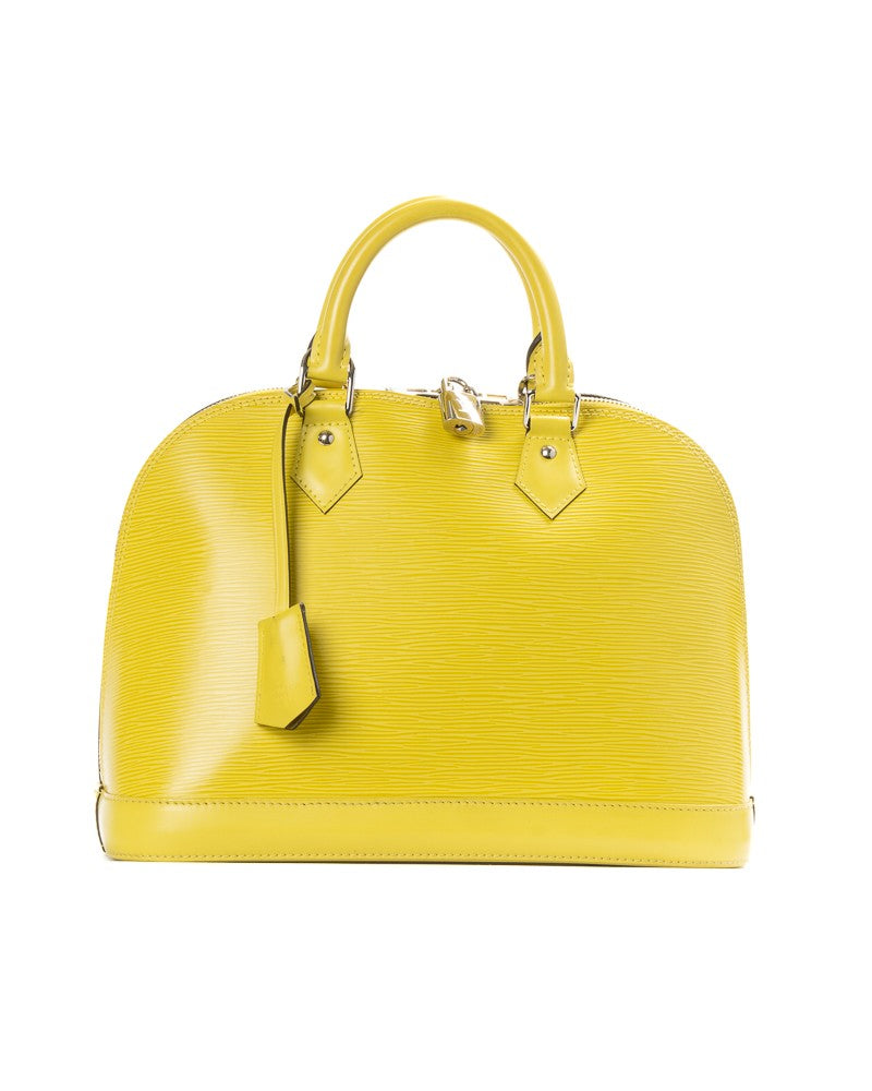 Louis Vuitton Structured Yellow Epi Leather Alma Pm Handbag