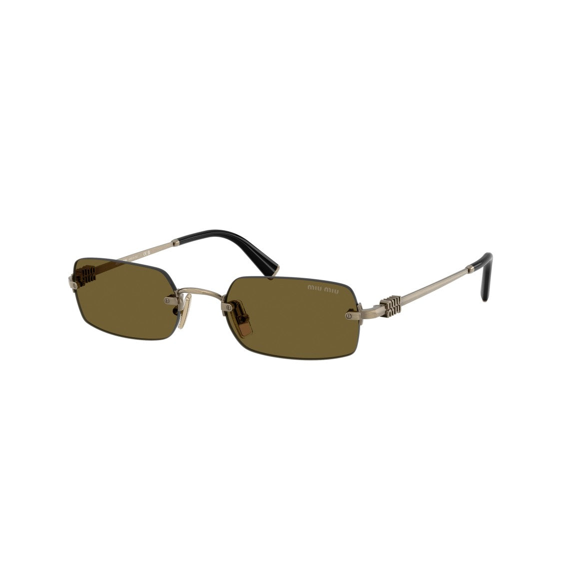 Miu Miu 0Mu B50s Rectangular Metal Frame Sunglasses
