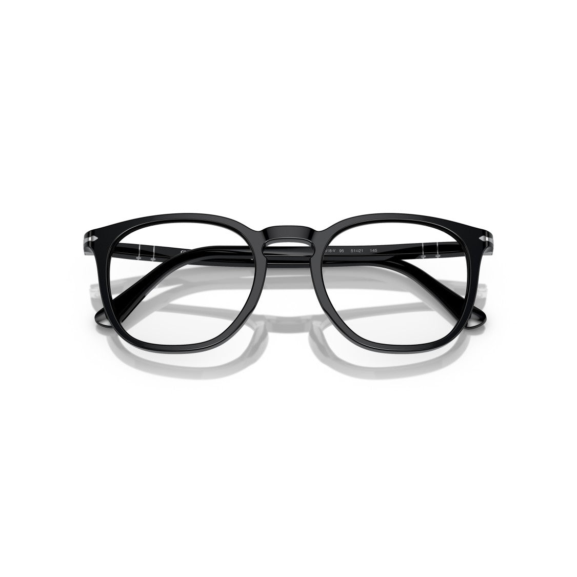 Persol 0Po3318v Rounded Square Acetate Eyeglasses With Polished Finish