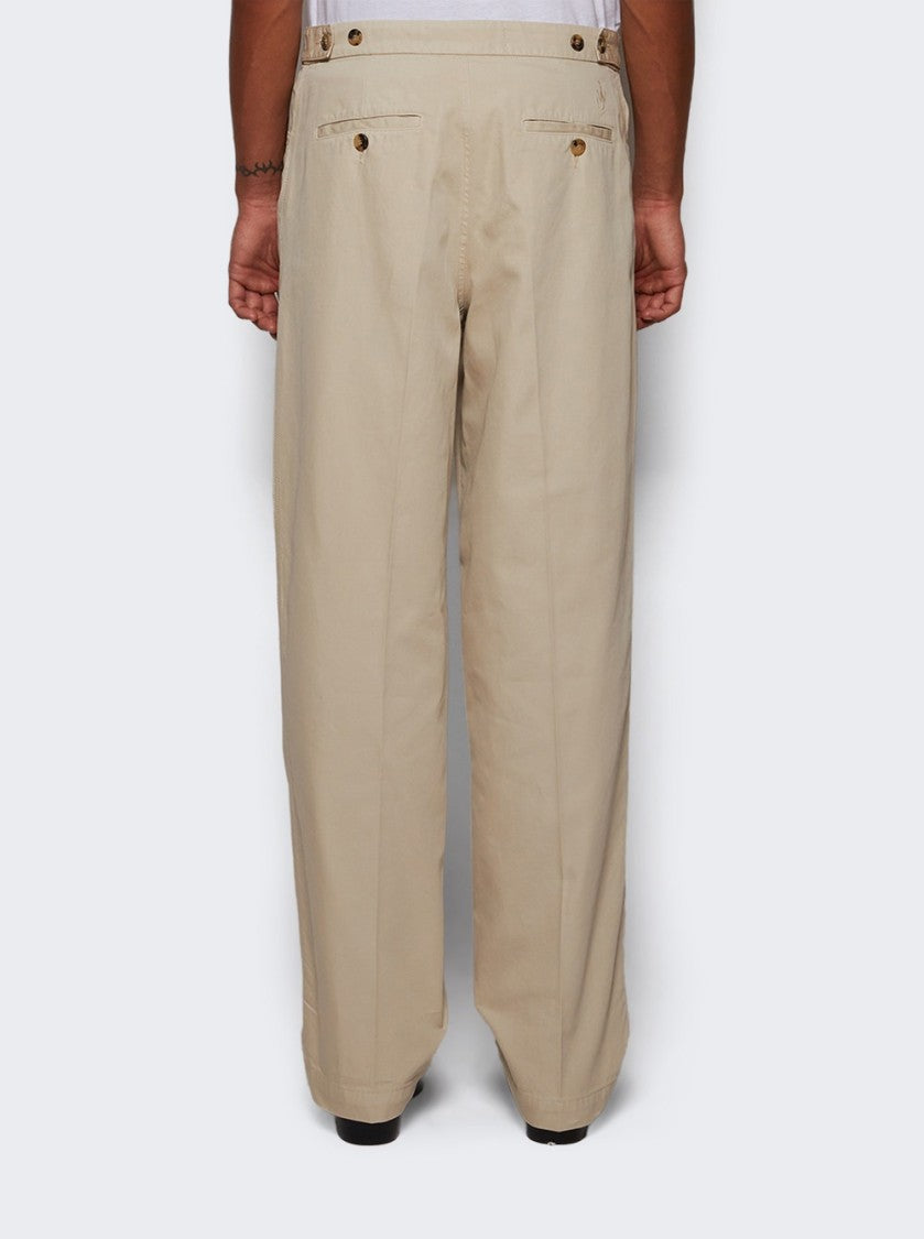 J. W. Anderson Button Detail Straight Leg Trousers - Cream