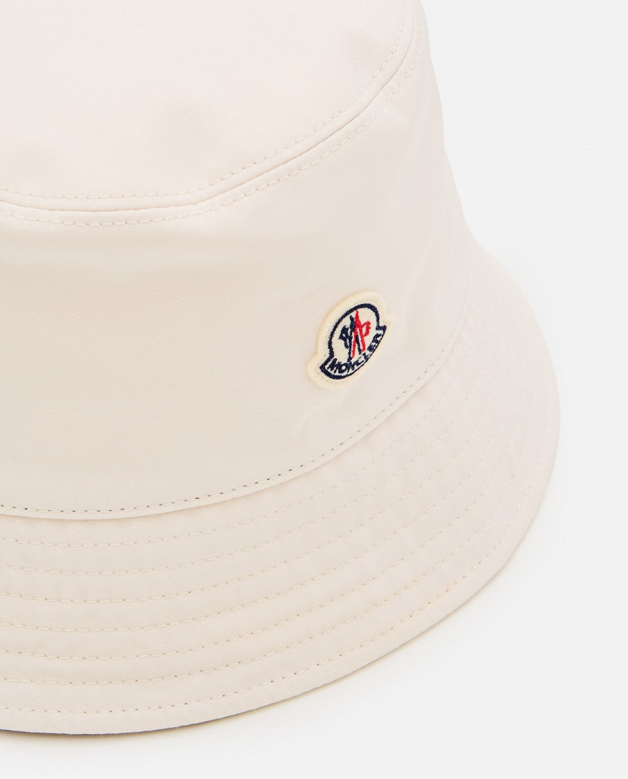 Moncler Wide-Brimmed Bucket Hat With Signature Logo Detail