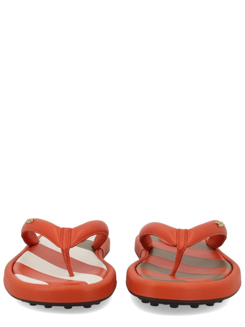 Tod's Tod's Diagonal Stripes Leather Sandals