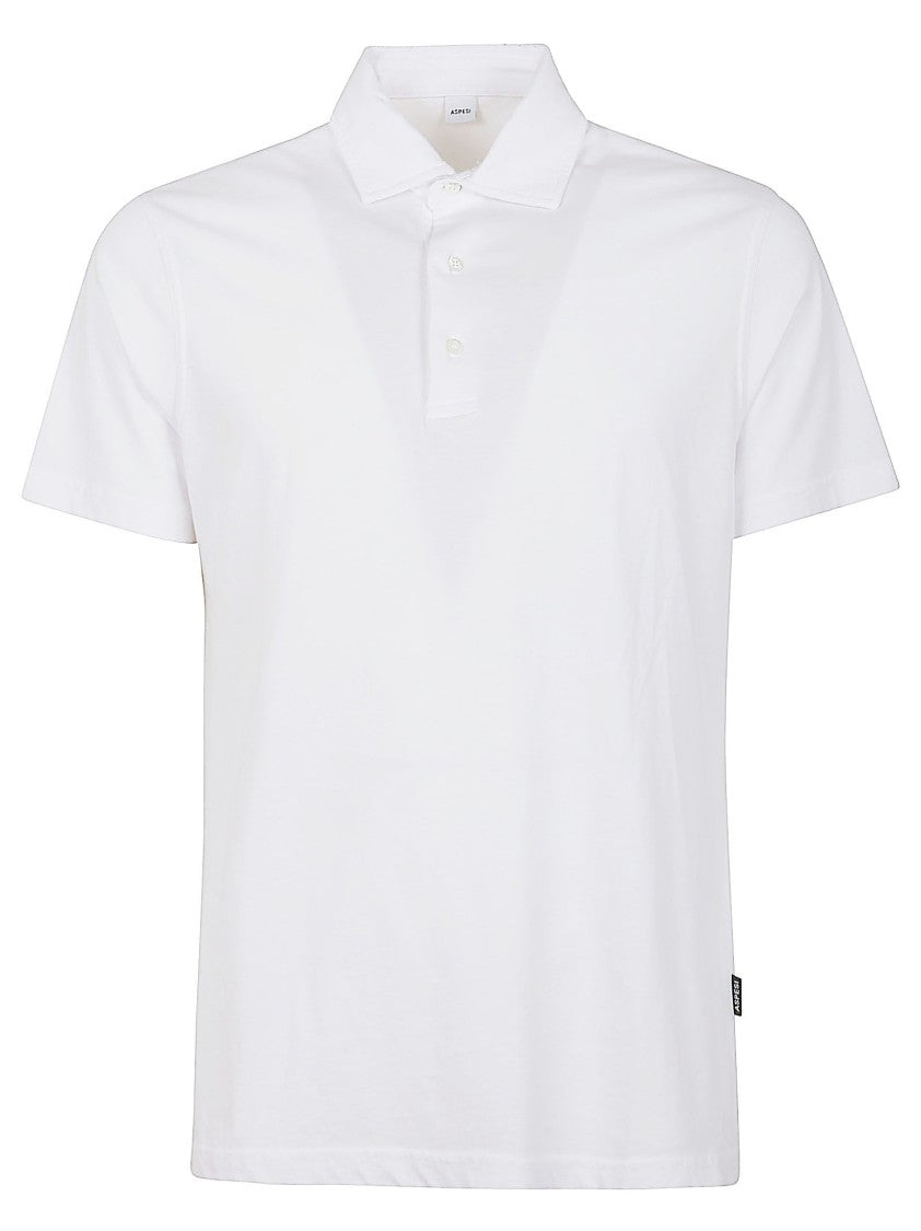 Aspesi Collared Cotton Polo Shirt With Button Placket