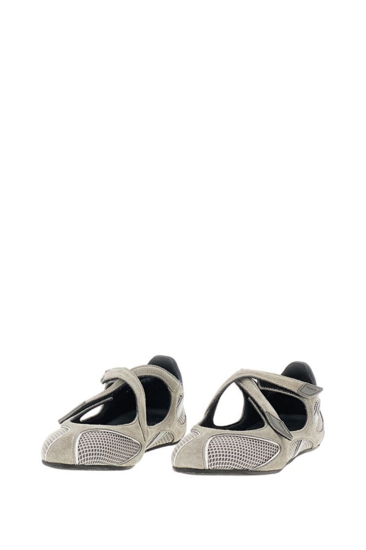 The Attico Grey Suede Floor01 Mesh Flats