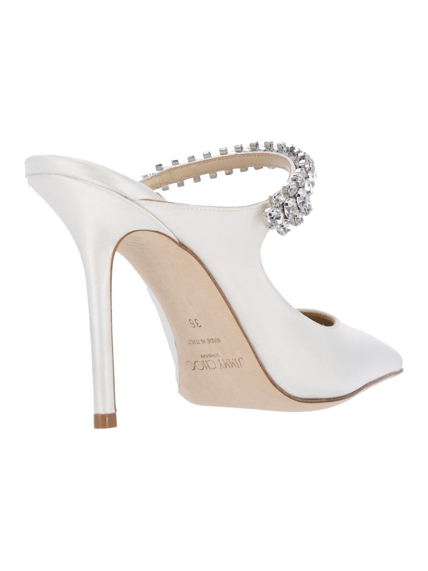 Jimmy Choo Crystal-Embellished High-Heeled Mules
