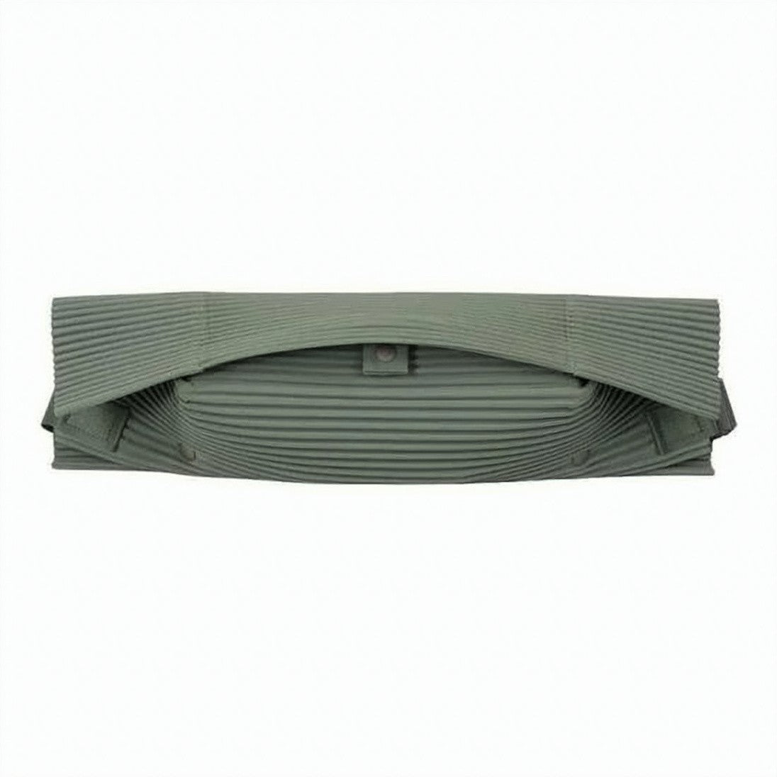 Homme Plissé Issey Miyake Pleated Green Polyester Shoulder Bag With Adjustable Strap