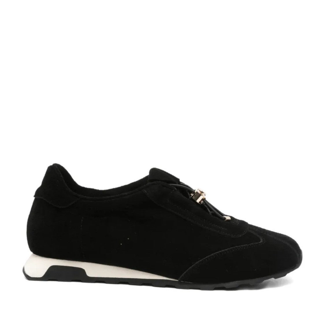Adrianna Feretti Black Suede Wedge Sneakers