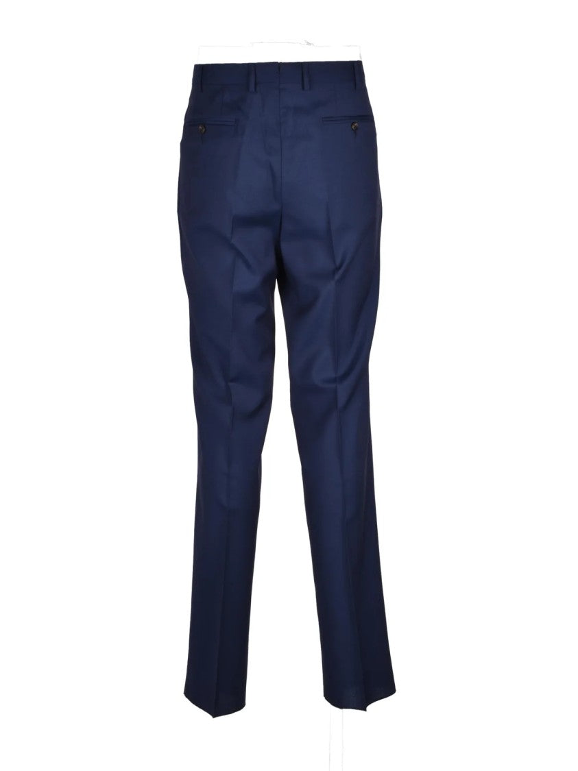 Pal Zileri Straight-Leg Wool Trouser - Blue