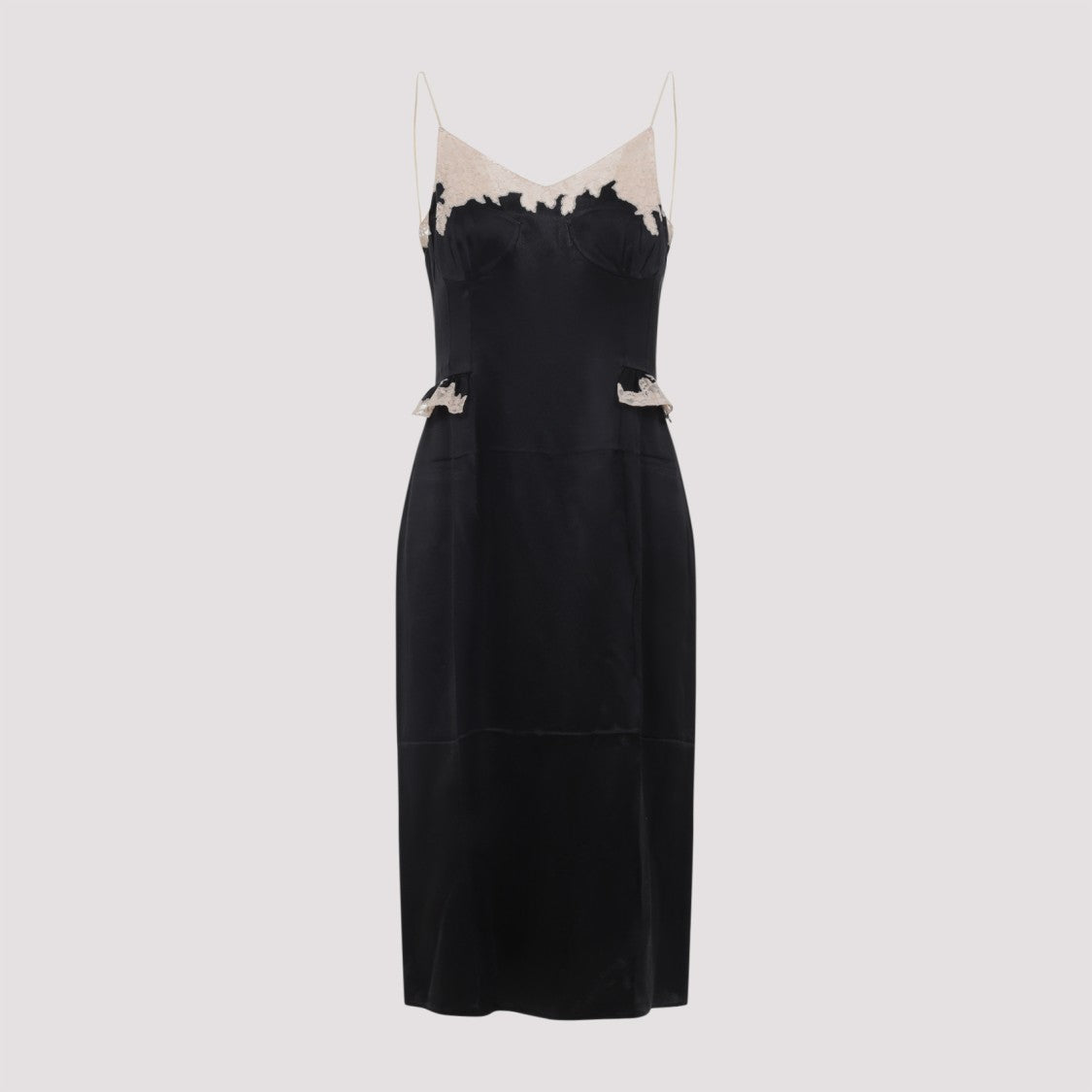 prada elegant dress Prada Long Crepe Satin Slip Dress
