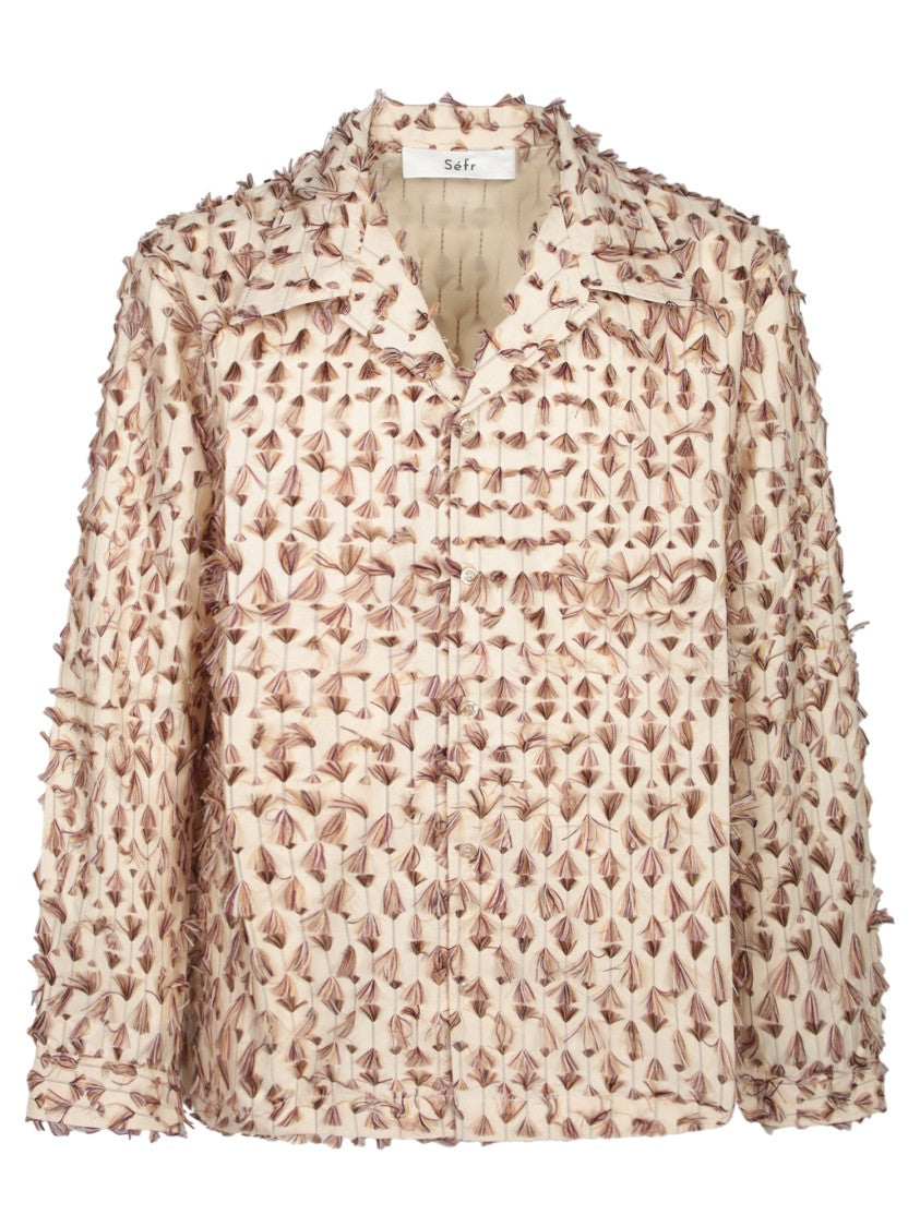 Séfr Beige Cotton Poplin Shirt