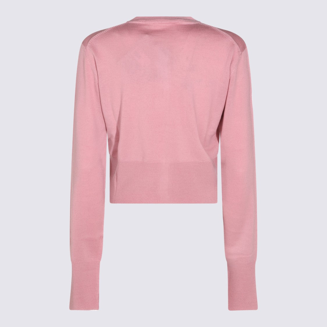 Vivienne Westwood Cropped Button-Down Pink Wool Bea Knitwear