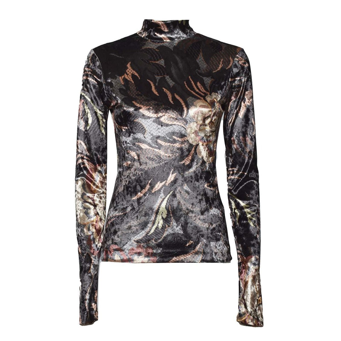 Etro Fitted Top In Multicolored Printed Chenille