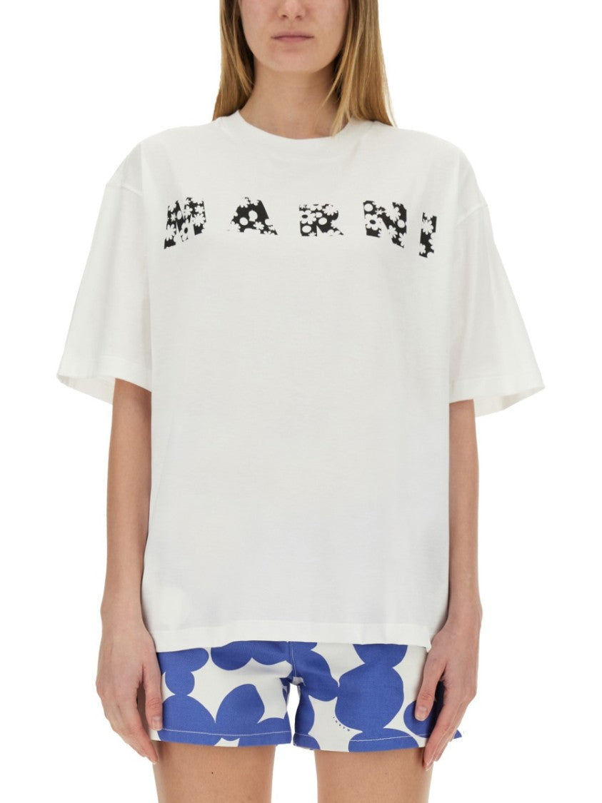 Marni Relaxed-Fit Cotton T-Shirt With Playful Logo Design
