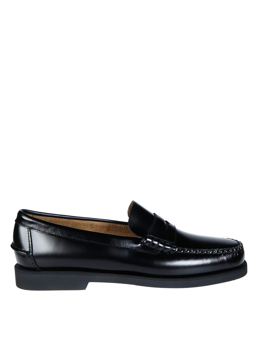 Sebago Polished Leather Moc Toe Loafers