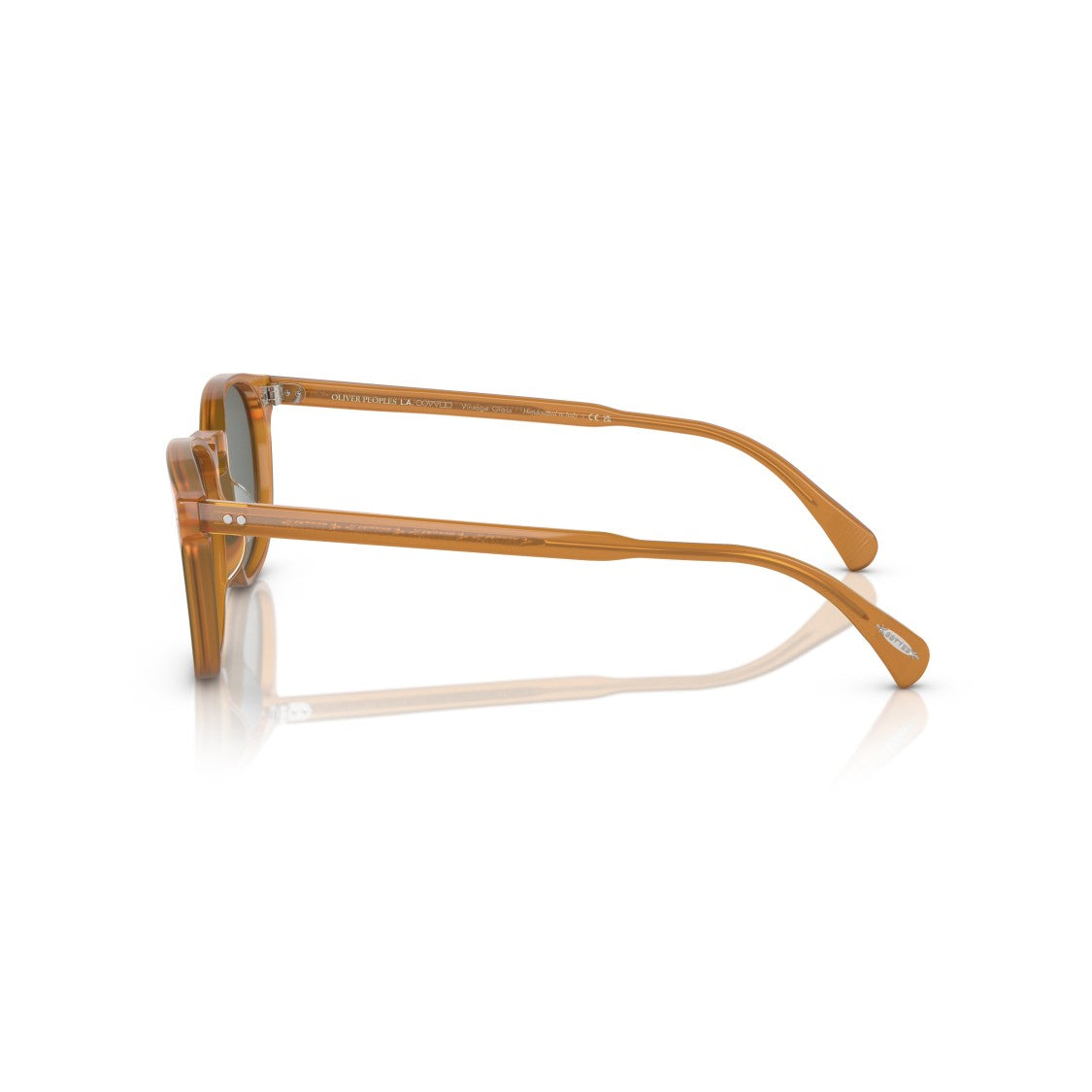 Oliver Peoples 0Ov5298su Translucent Amber Acetate Sunglasses With Metal Accents