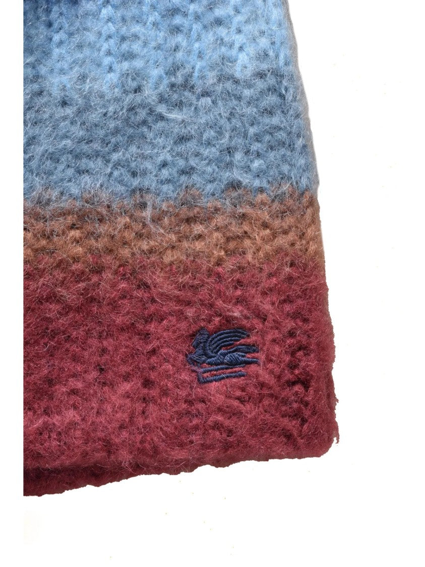 Etro Blue Mohair-Blend Beanie Hat