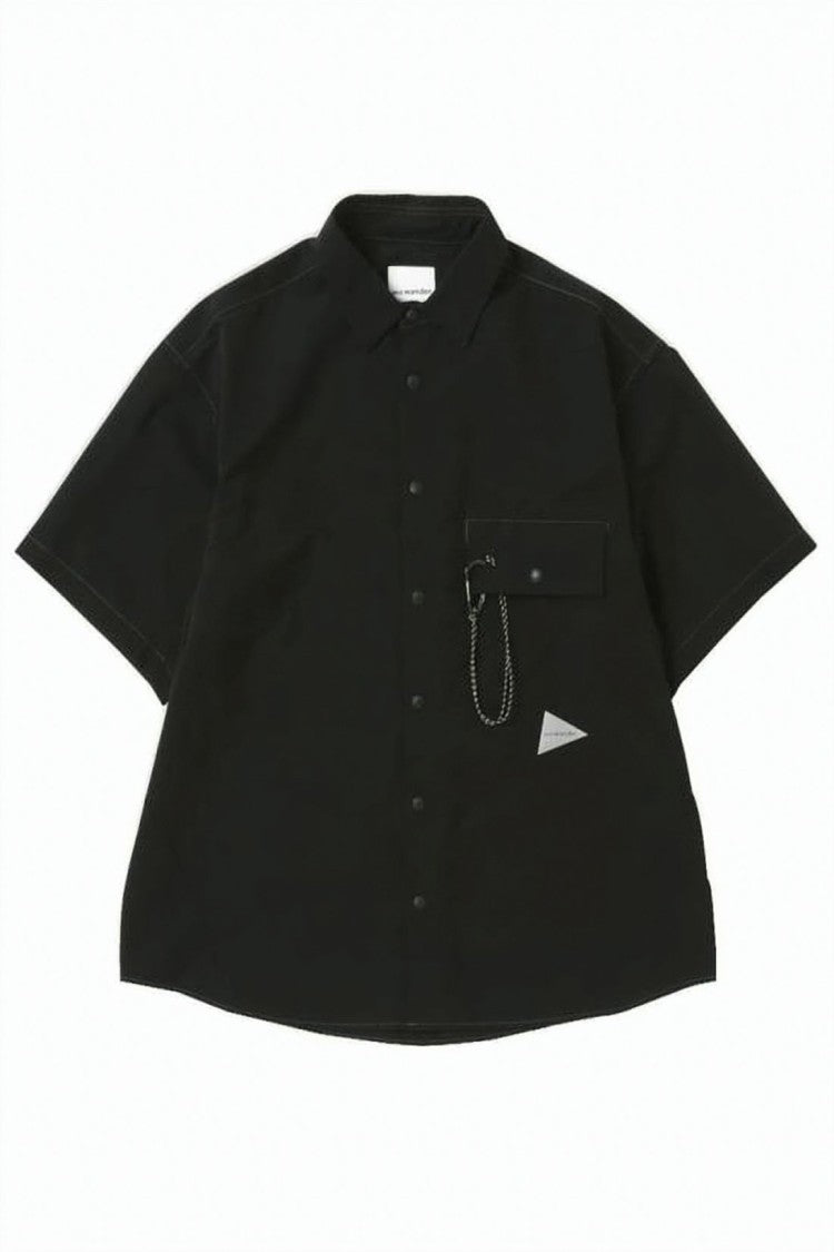 And Wander White Boxy Loose Fit Polyester Shirt
