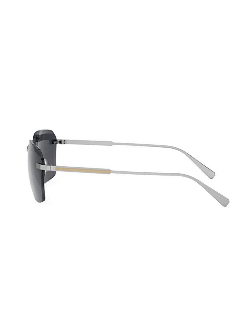 Bulgari Bv40029u Rimless Rectangular Silver Sunglasses