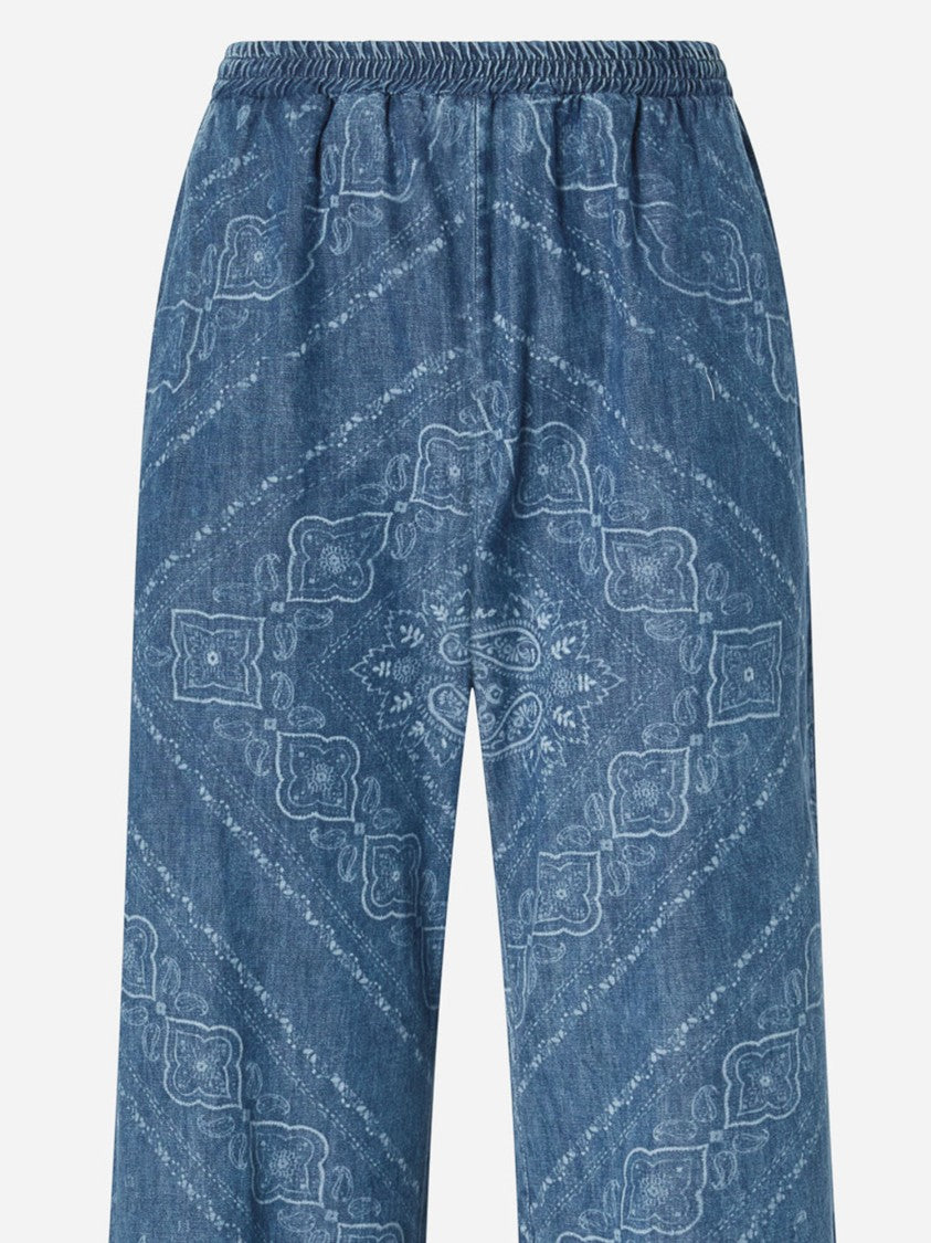 Pinko Cotton Jeans With Bandana Pattern