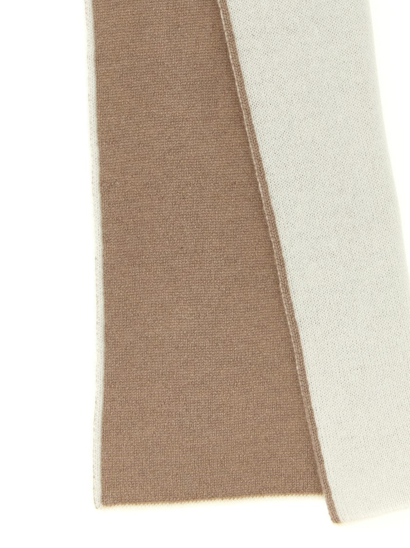 Moorer Twisted Mongolian Cashmere Scarf With Front Button Detail