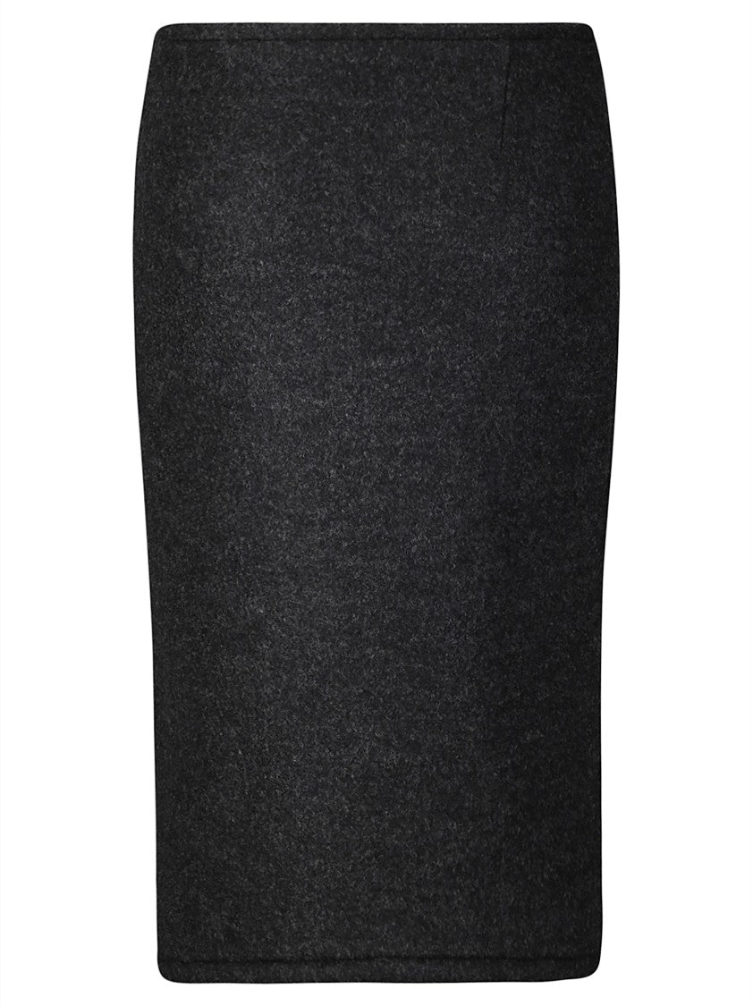 Victoria Beckham Pencil Skirt With Front Slit And Asymmetric Hem