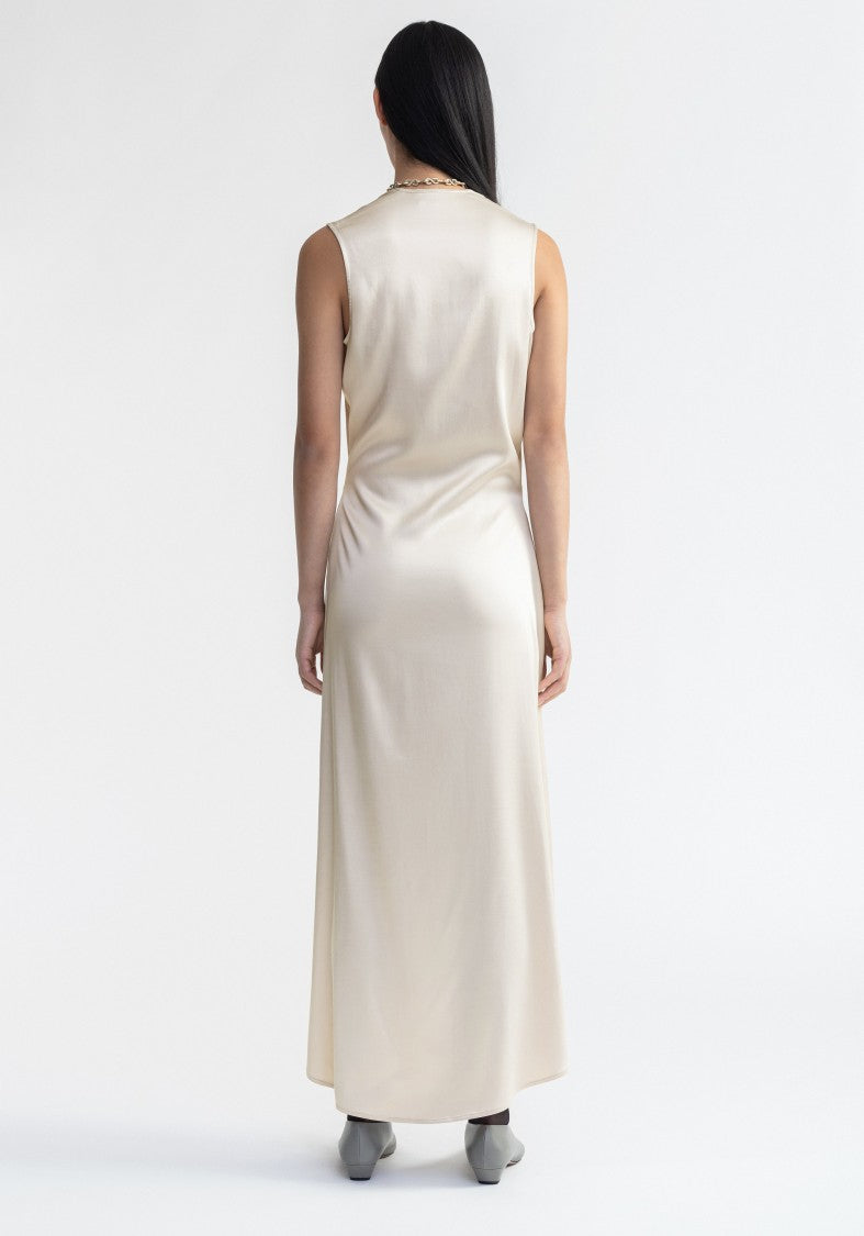 Aeron Sansa - Satin Asymmetrical Midi Dress