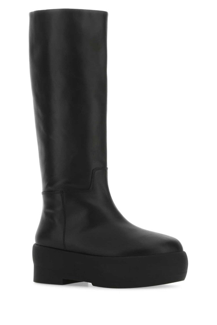 Gia Borghini Black Leather Gia 16 Boots