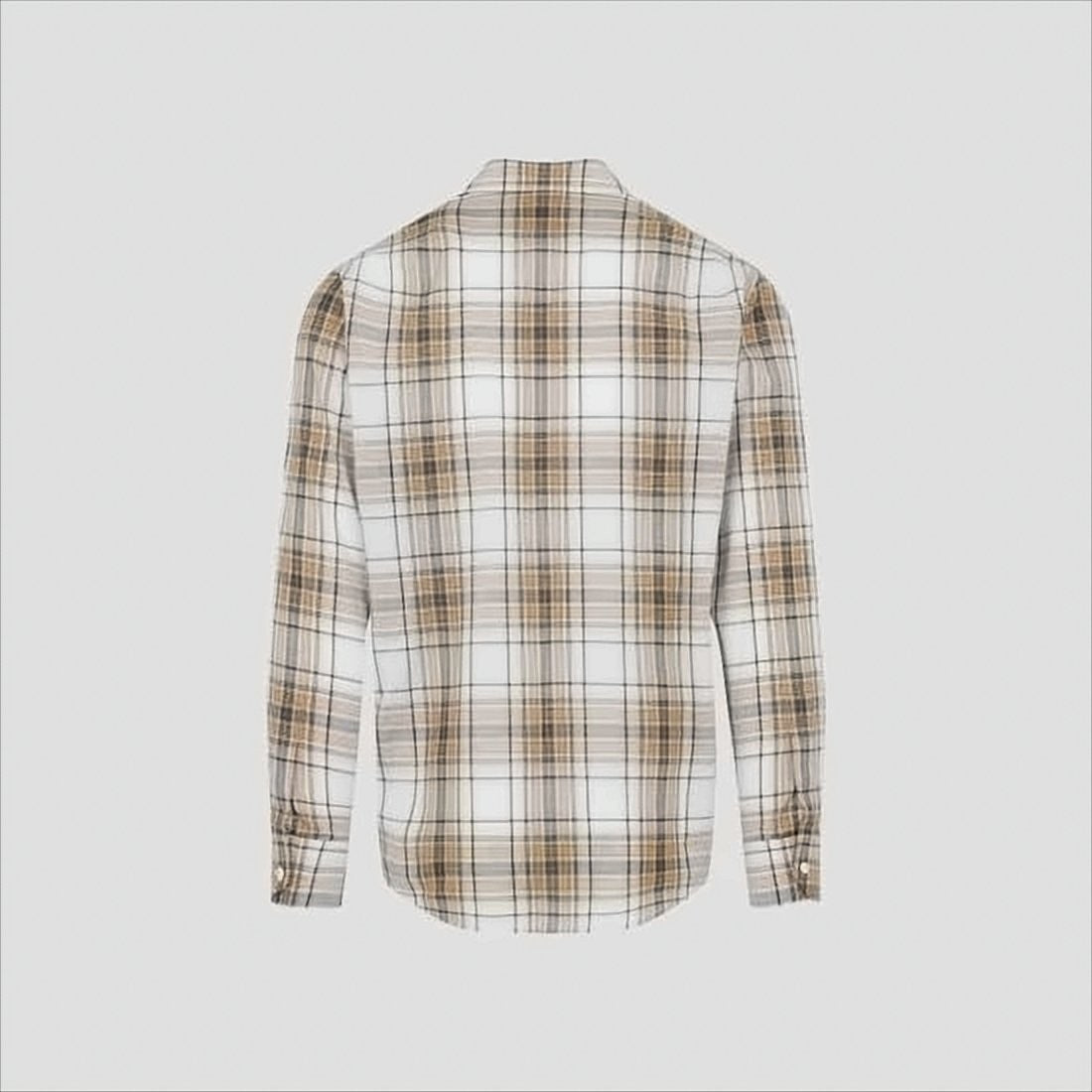 Celine Plaid White Cotton Long-Sleeve Celine Shirt