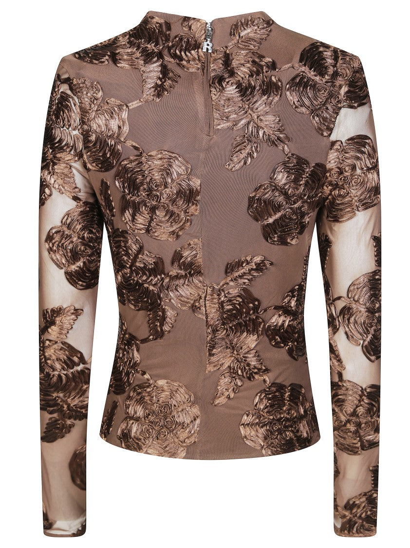 Rotate Flower Mesh Ls Top