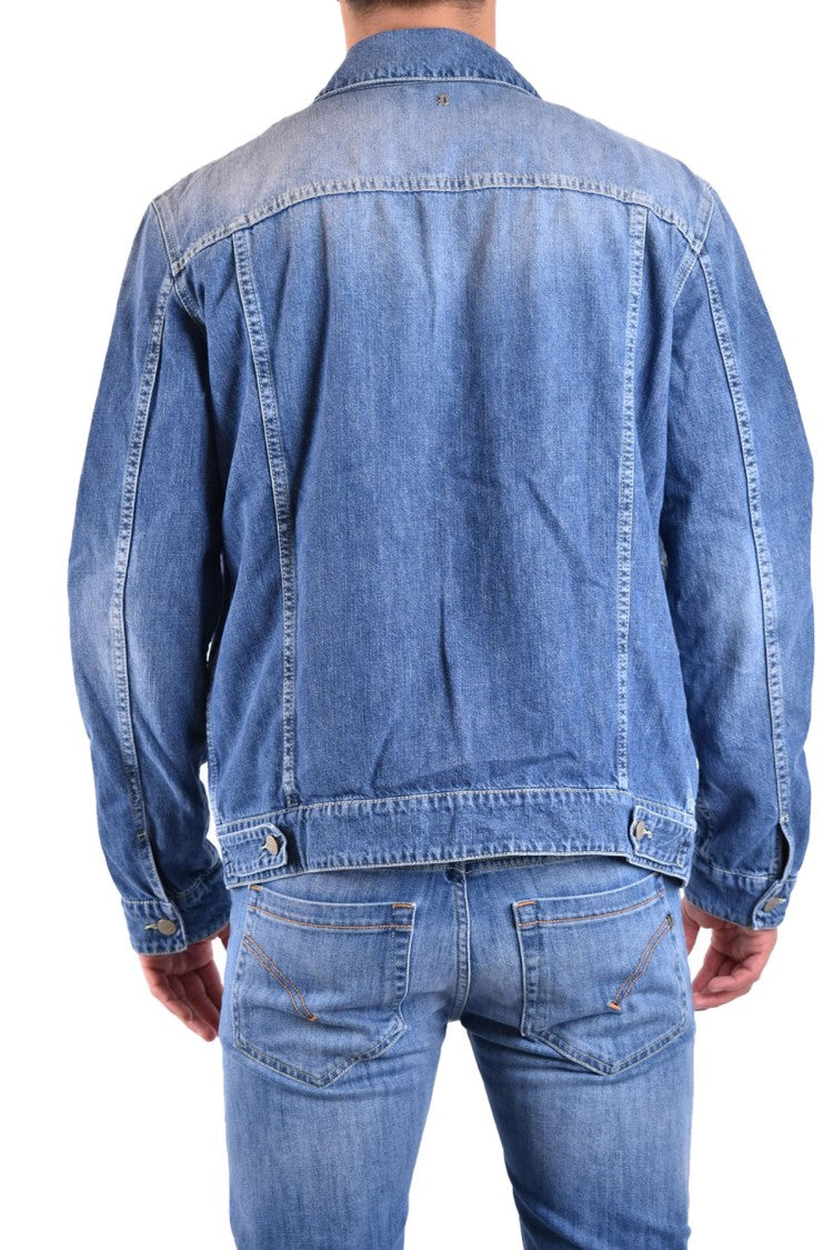Dondup Blue Cotton Denim Trucker Jacket