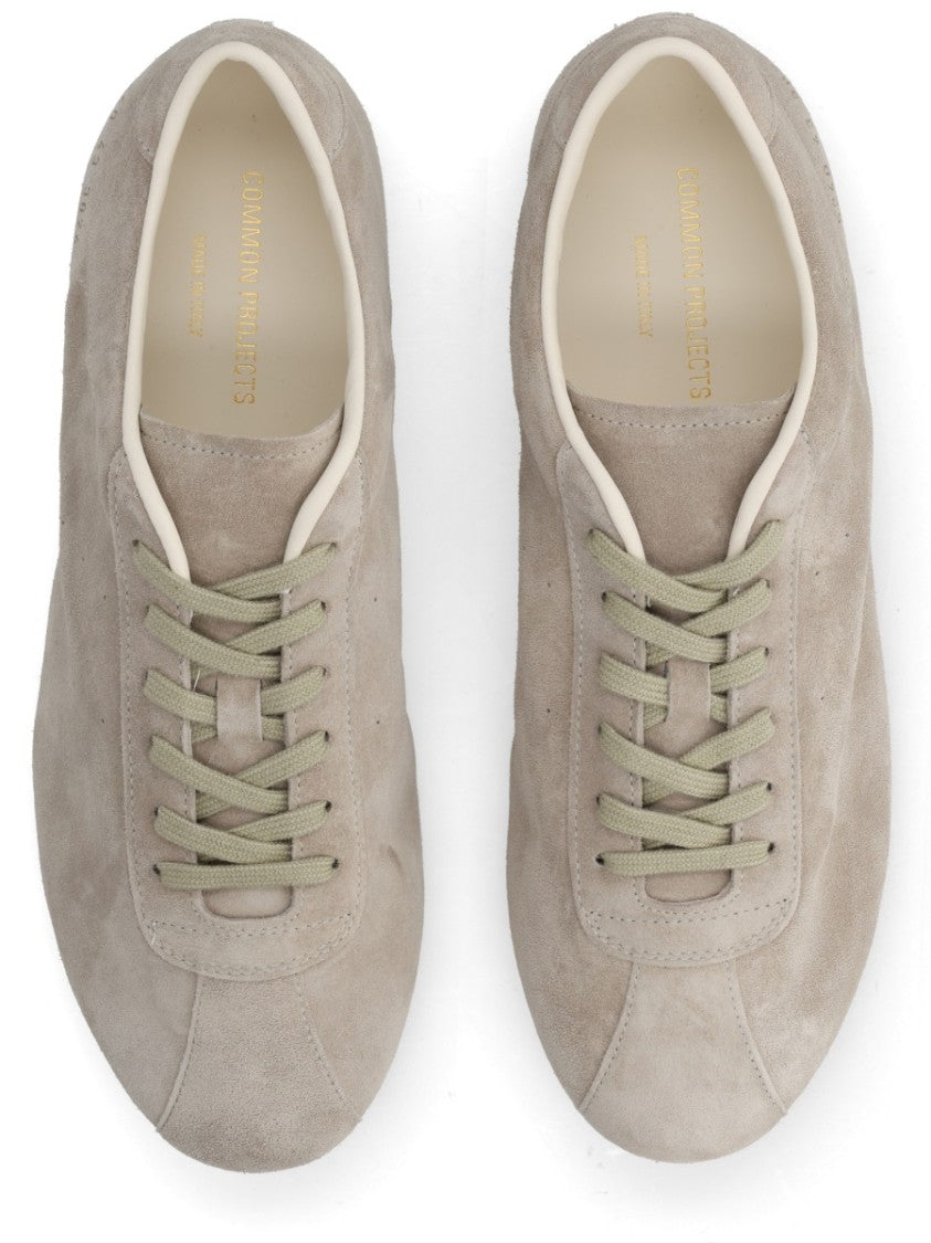 Common Projects White Minimalist Suede Low-Top Sneakers